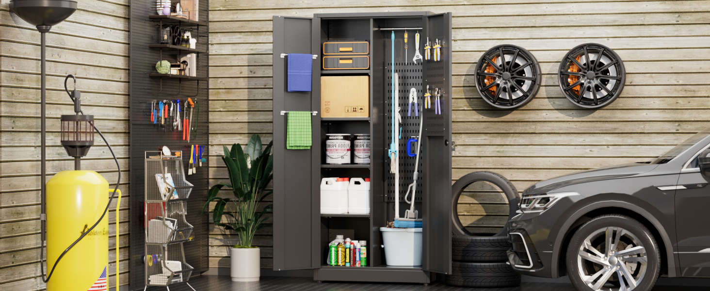 Broom Closet Storage Cabinet