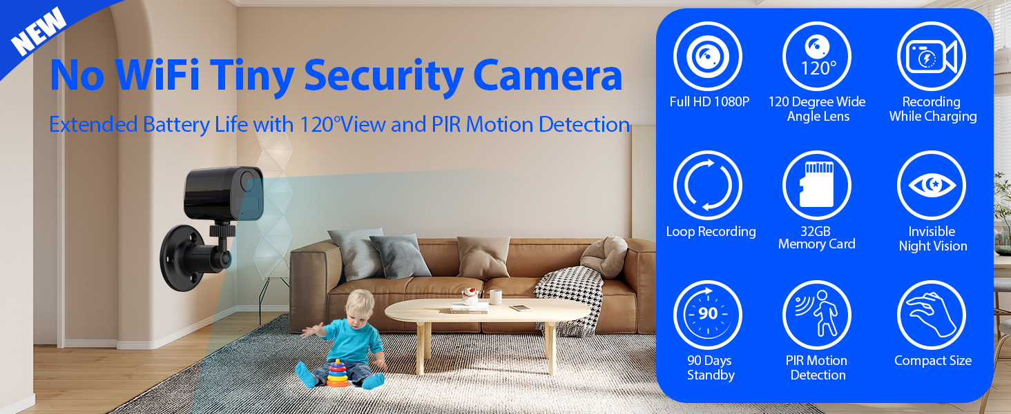 No wifi tiny security camera