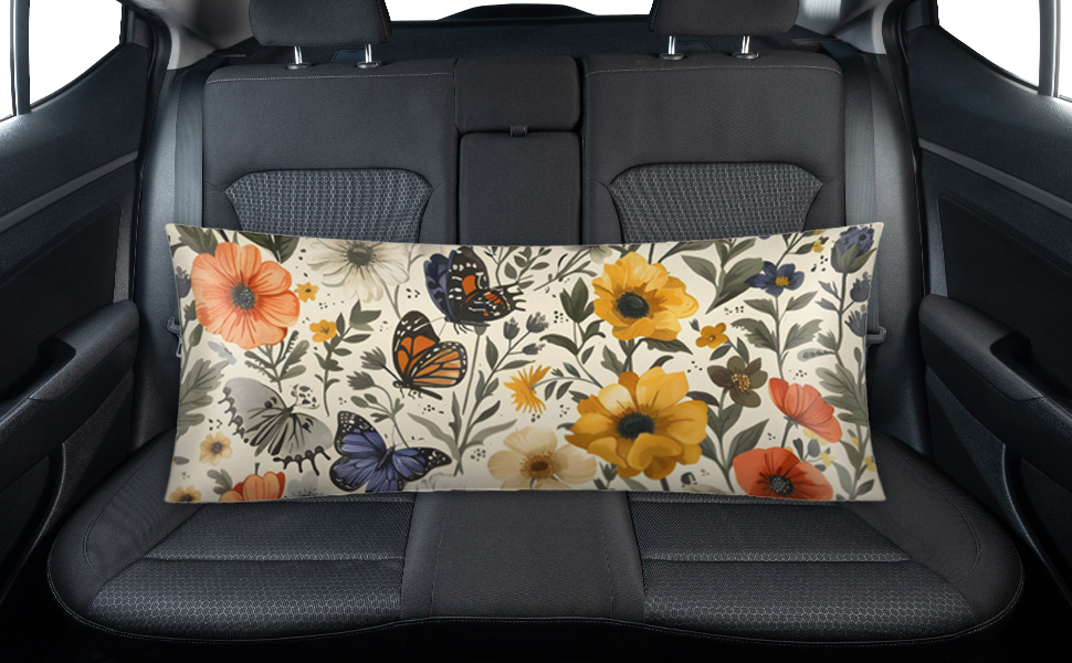 Satin Body Pillow Case with Zipper 21x54 inch, Decorative