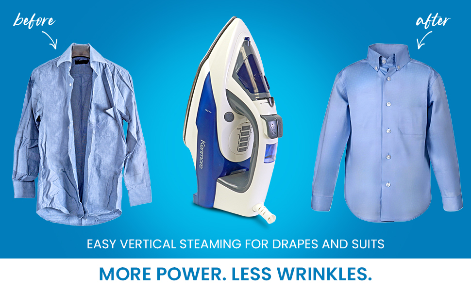 Kenmore Digital Power Steam Iron For Clothes, Stainless