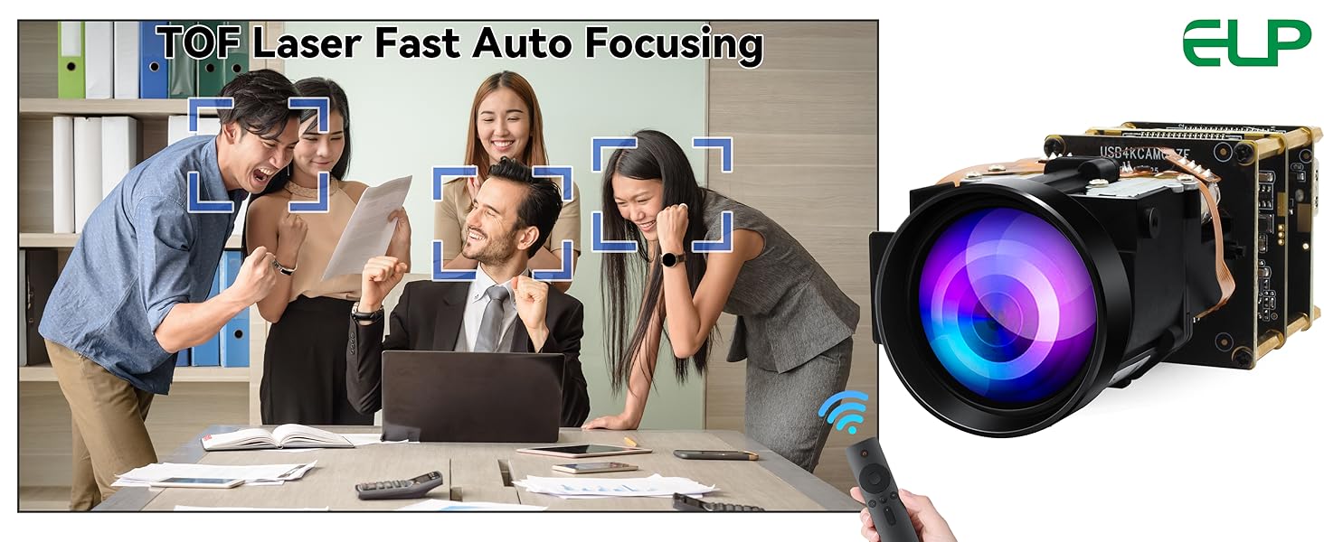 ELP 12X Zoom 4K 30fps USB Camera Module