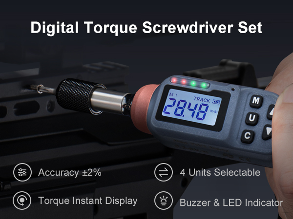 GROWNEER Digital Torque Screwdriver, 2.66-53.1 In-lbs/0.3-6
