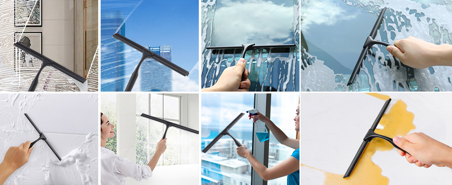 Luxear Shower Squeegees with Sticky Surface NonSlip Bathroom Squeegee