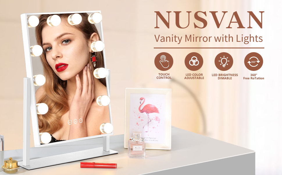 NUSVAN VANITY MAKEUP MIRROR WITH LIGHTS