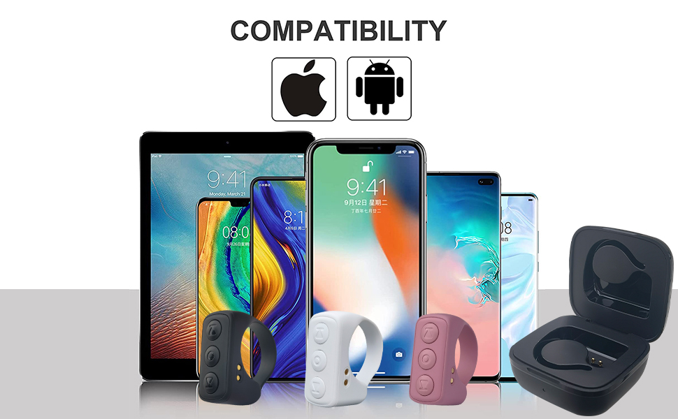 Bluetooth Remote Control Page Turner, Bluetooth Ring Remote Cell Phone Bluetooth