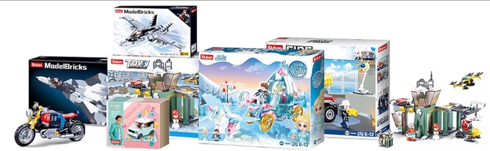 سلسلة سلوبان فاير - مجموعة مكعبات بناء النار 490 قطعة مع 5 مجسمات صغيرة - للأطفال بعمر 6 سنوات فما فوق، بلاستيك، متعدد الألوان 6 sluban