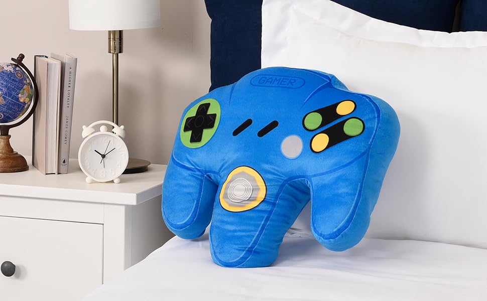 Video Game Controller Pillow EXPRESSIONS Soft Plush Joystick Throw