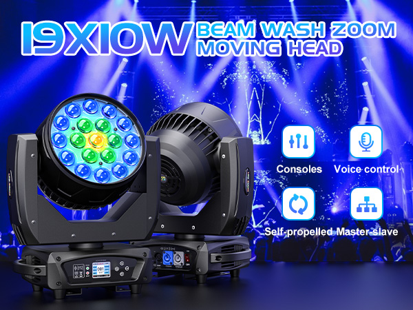 xyzライト Amazon.com: 19x10W Moving Head Light Focusing/Beam/Wash/Zoom