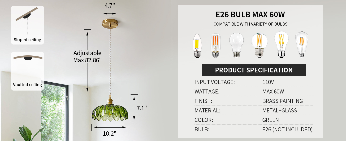 Glass Pendant Light