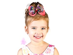 Glitter Bling Sequins Hair Bows Alligator Clips