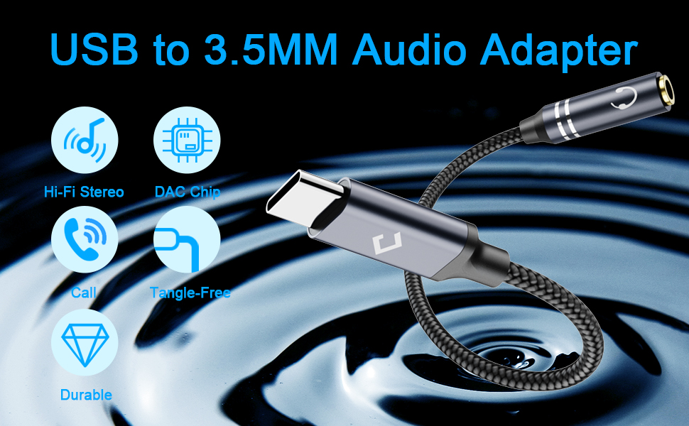 USB Type C to 3.5mm Headphone Jack