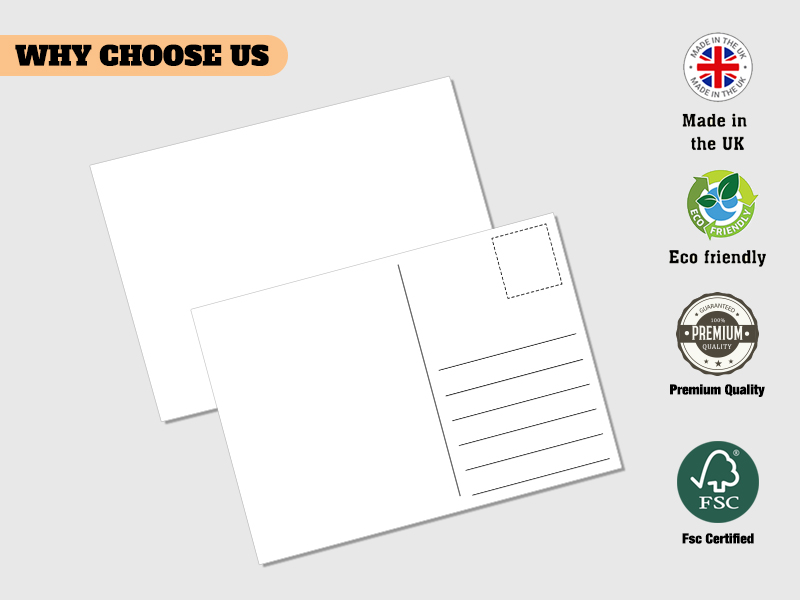 Papa Prints Pack of 50 Plain Postcards (149 x 105 mm) Blank Postcards