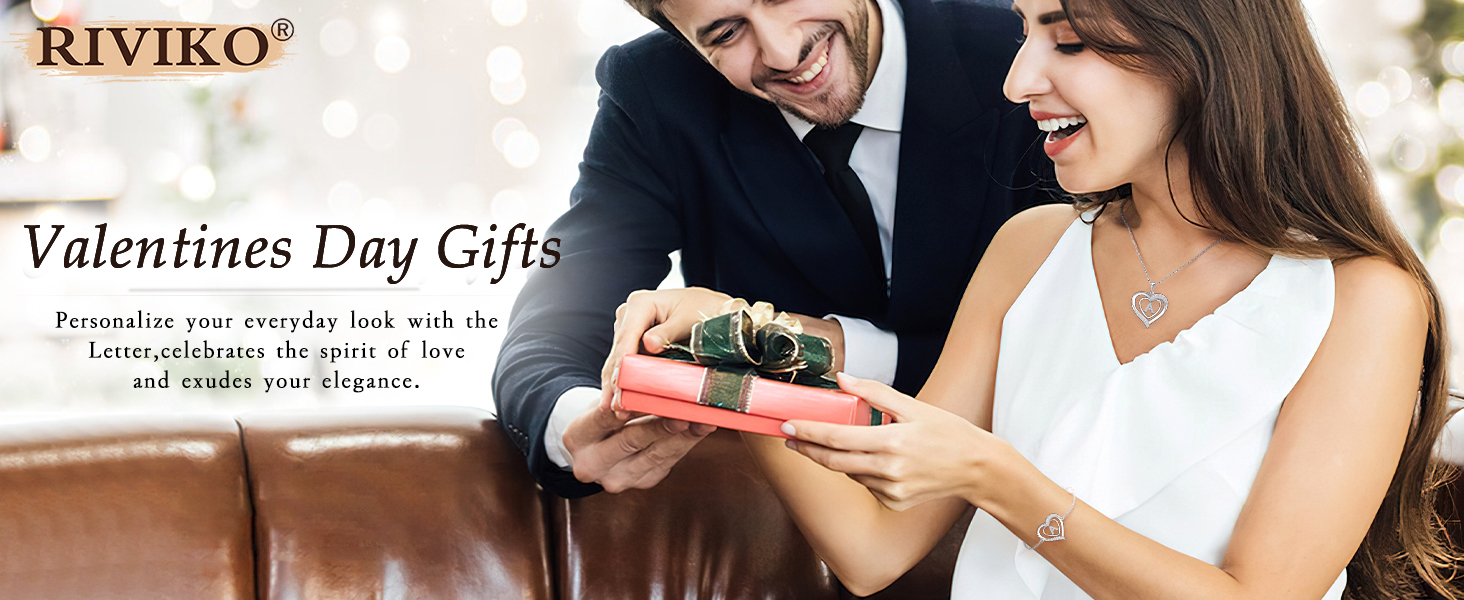 valentines day necklace for her valentine gifts for her initial necklaces for women