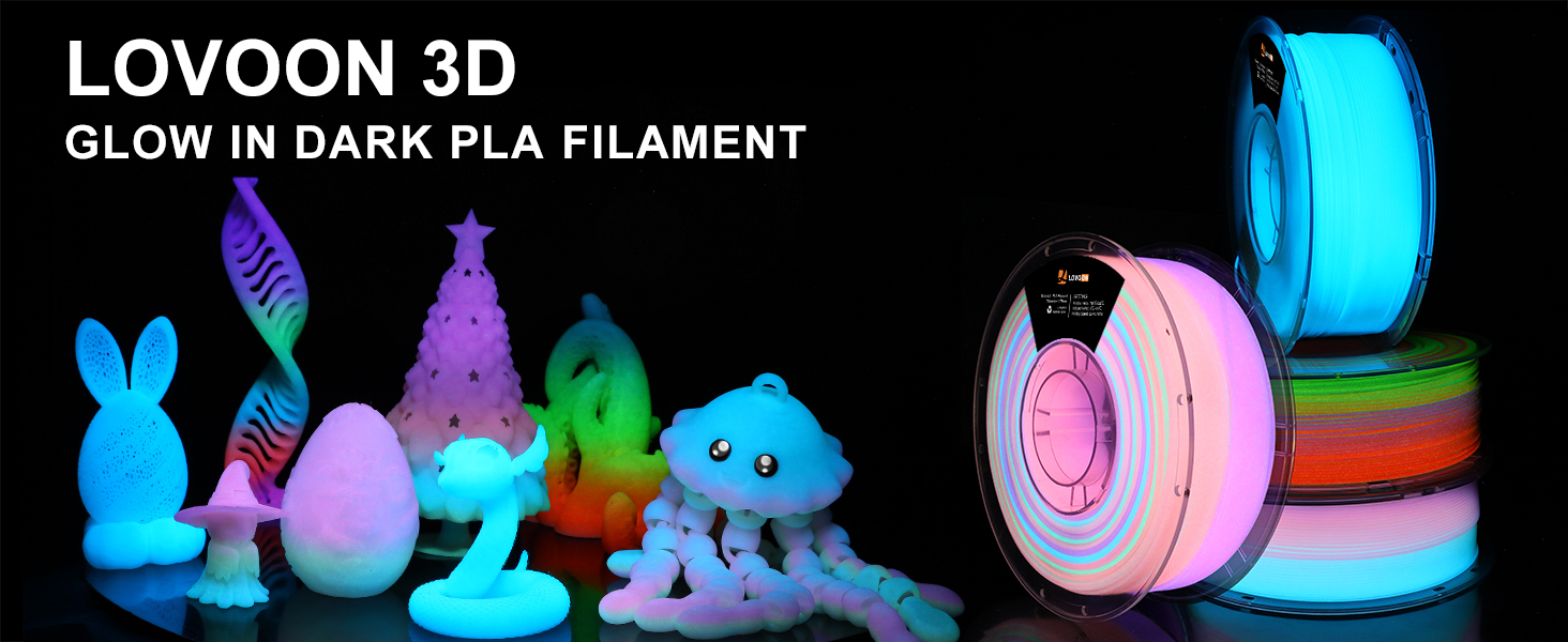 glow in the dark green blue pink purple 1.75 pla filament,Luminous PLA 3D Printer Filament