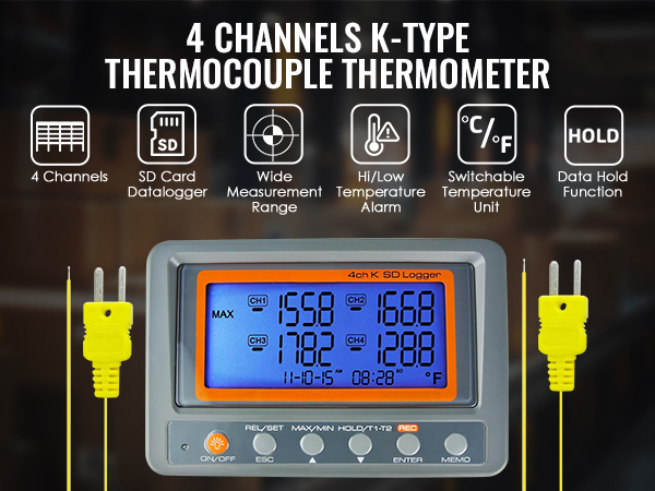 4-Channel K-Type Thermocouple 