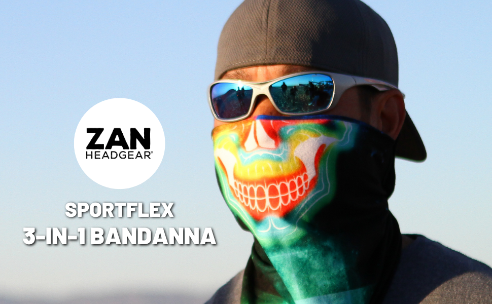  Zanheadgear Sportflex Bandanna (Black, One Size) : Clothing,  Shoes & Jewelry