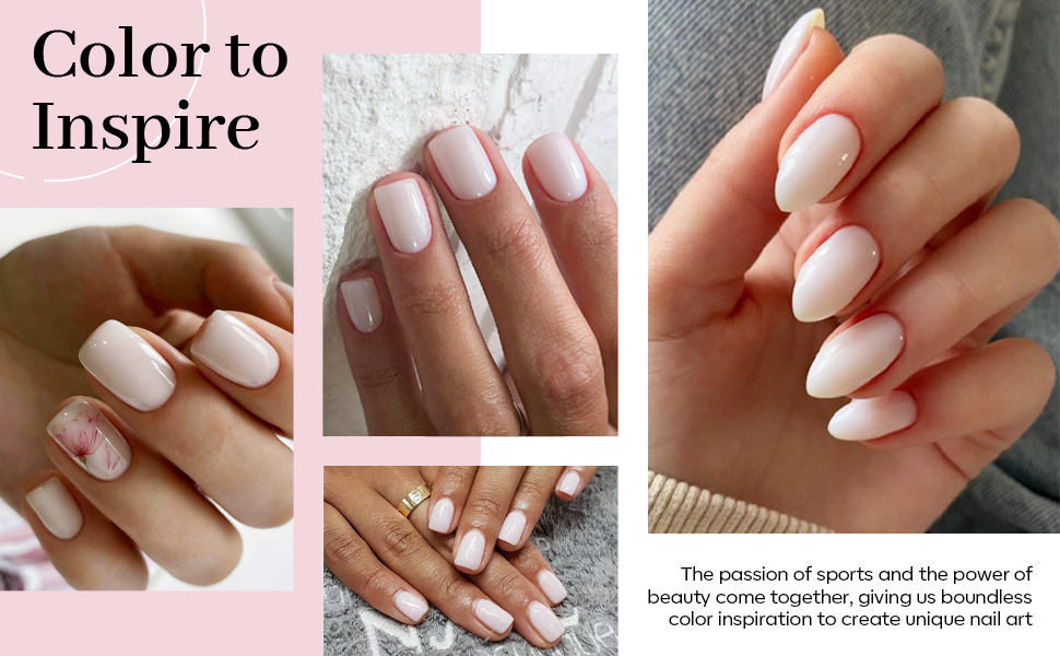 milky white gel nail polish