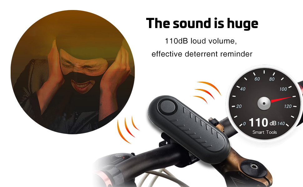110dB Loud Anti Theft Vibration Sensor Alarm Systems for Electric Bike Motorcycle Golf Car Trailer 