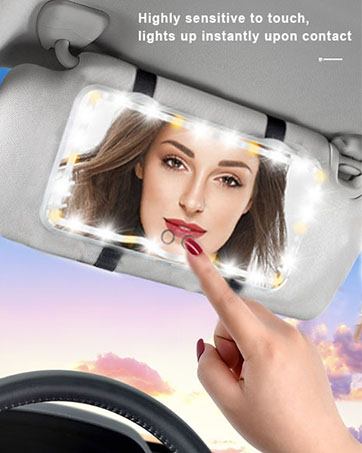 Cat Car Visor LED Vanity Mirror