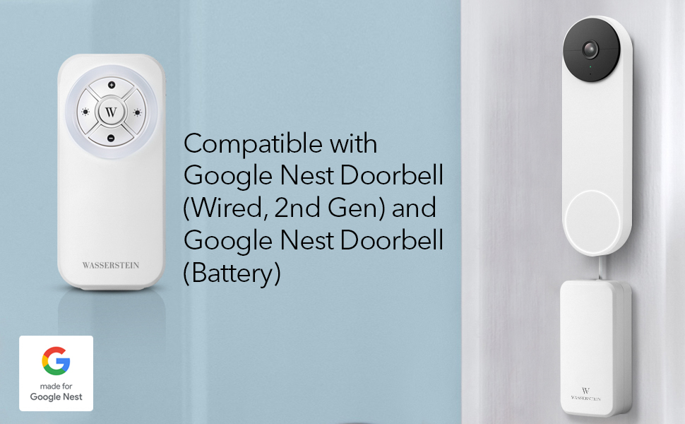 Wasserstein Addon Doorbell Chime for Google Nest Doorbell (Wired, 2nd