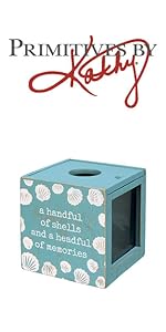 Decorative beach themed shell holder. 