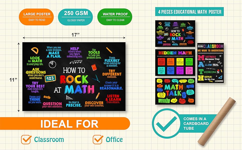 Infomation about combo 4 math poster