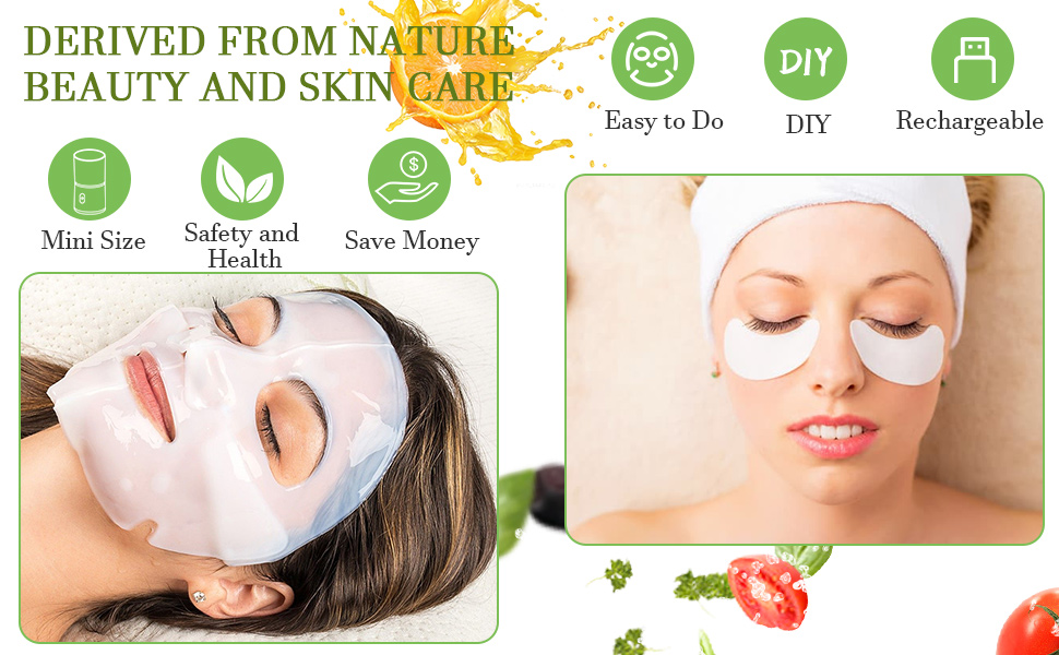 Face Mask Machine with 32 Pcs Collagen, DIY Natural Fruit Vegetable