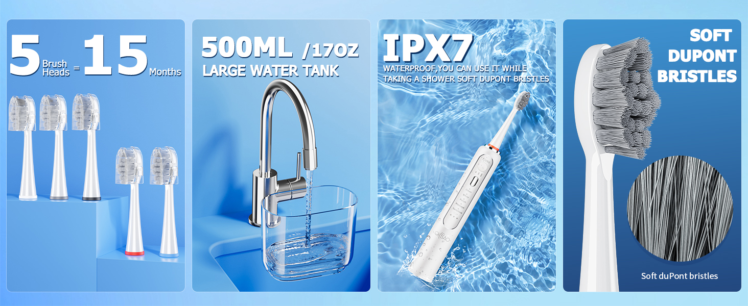 Electric Toothbrush with Water Flosser