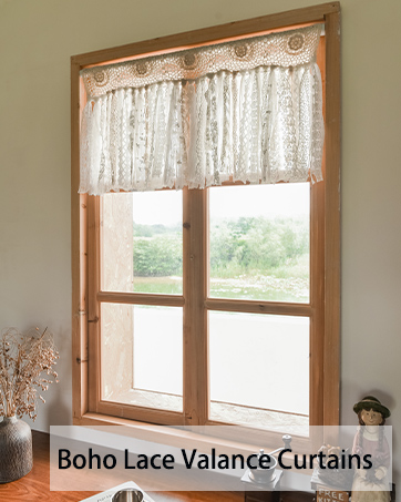 Boho Lace Valance Curtains