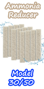 6 count ammonia reducer filter pads fish tank filter pads for quietflow led pro model 30 and 50-16