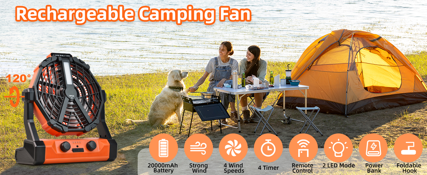 Rechargeable Camping Fan