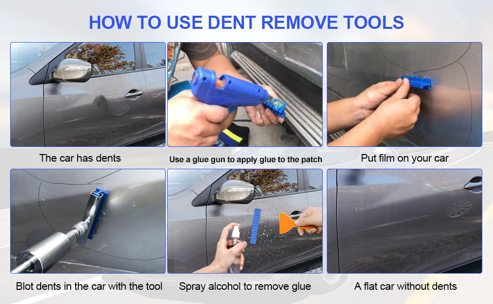 Dent Puller Kit, 58pcs Paintless Dent Repair Kit with
