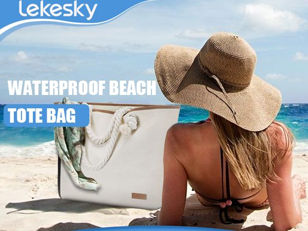 Amazon.com: Lekesky Beach Bags for Women, Large Waterproof