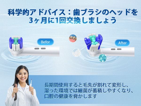 Amazon.co.jp: 回転式電動歯ブラシ 8つのブラシヘッド（2種類