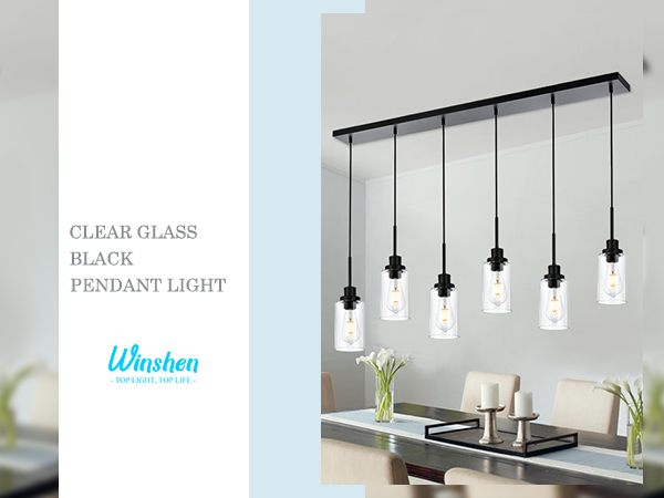 WINSHEN 6-Lights Pendant Light Fixtures Ceiling, Modern