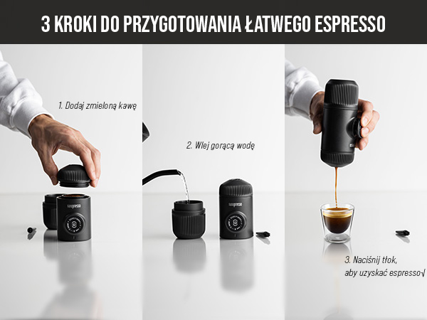 WACACO Nanopresso przenośny ekspres do espresso, ulepszona