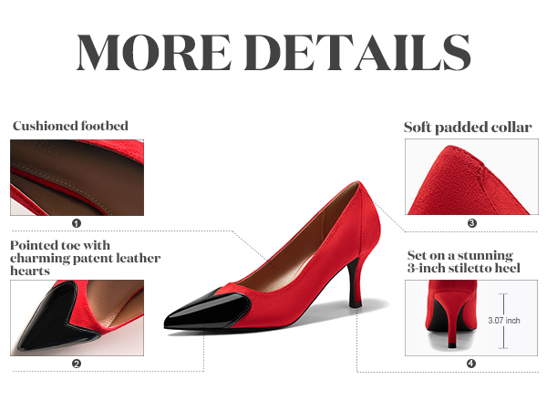 もあ　HEART MOTIF POINTED TOE PUMPS Amazon.com | Coutgo Womens Closed Pointed Toe Pumps Heart