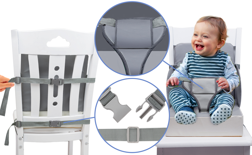Booster Seat for Table Portable High Chiar PU Waterproof