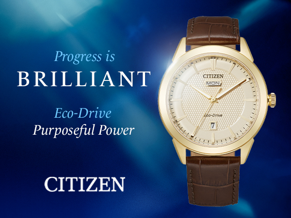 Citizen Mens Rolan Eco-Drive Watch 40mm Gold-Tone Stainless