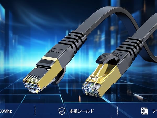 Amazon | KASIMO LANケーブル 1m ランケーブル CAT8 カテゴリー8