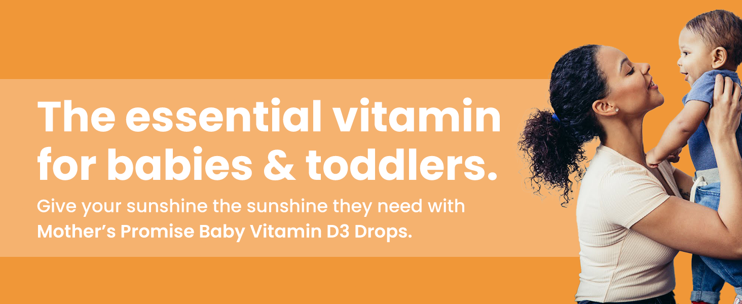 Organic Vitamin D Drops for Babies, Infants & Toddlers 100 PlantBased, 180