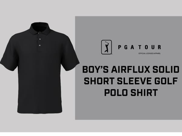 Amazon.com: PGA TOUR Boys' Airflux Short Sleeve Golf Polo