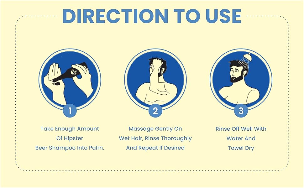 Hipster Beer Shampoo Dandruff Control 250ml Shampoo For Men No