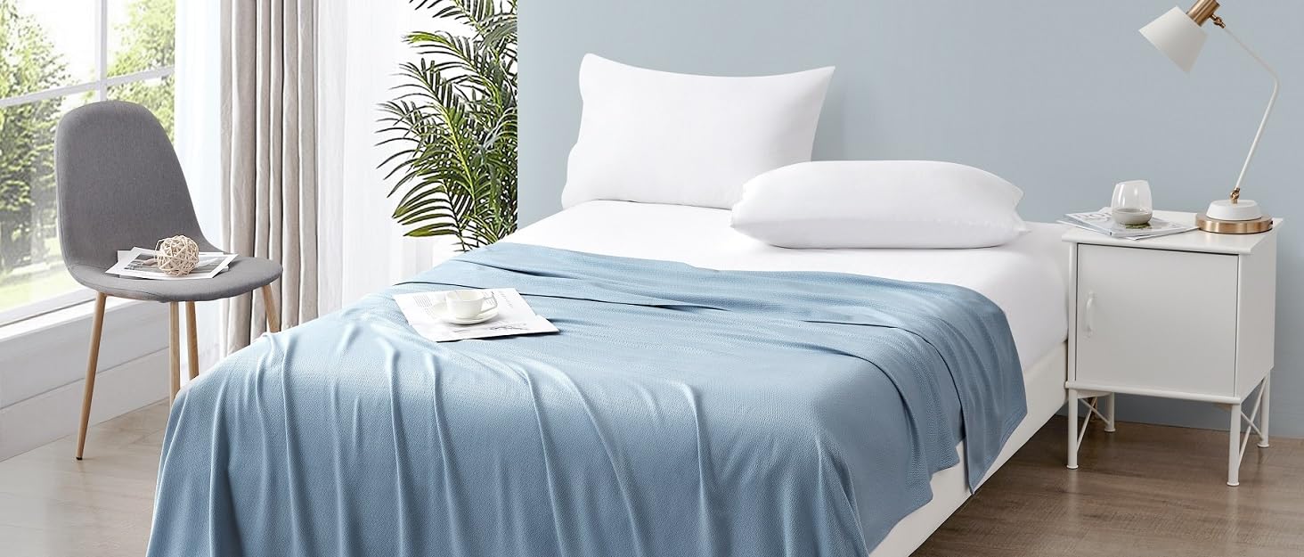 Elegear 100 Bamboo Cooling Blanket for Hot Sleepers, Absorbs Heat to Keep Cool