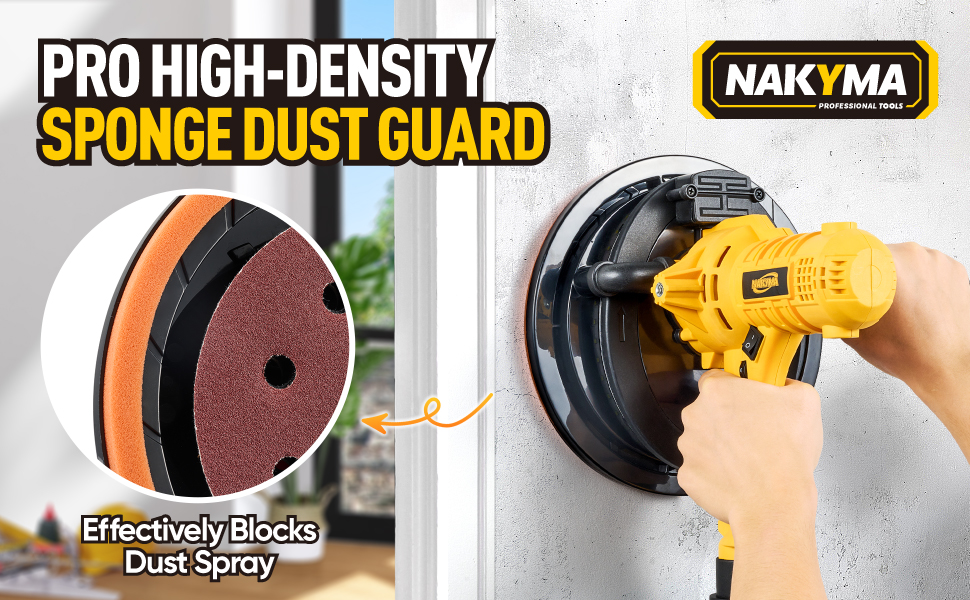 Nakyma Electric Drywall Sander,Portable Drywall Sander with Vacuum Auto