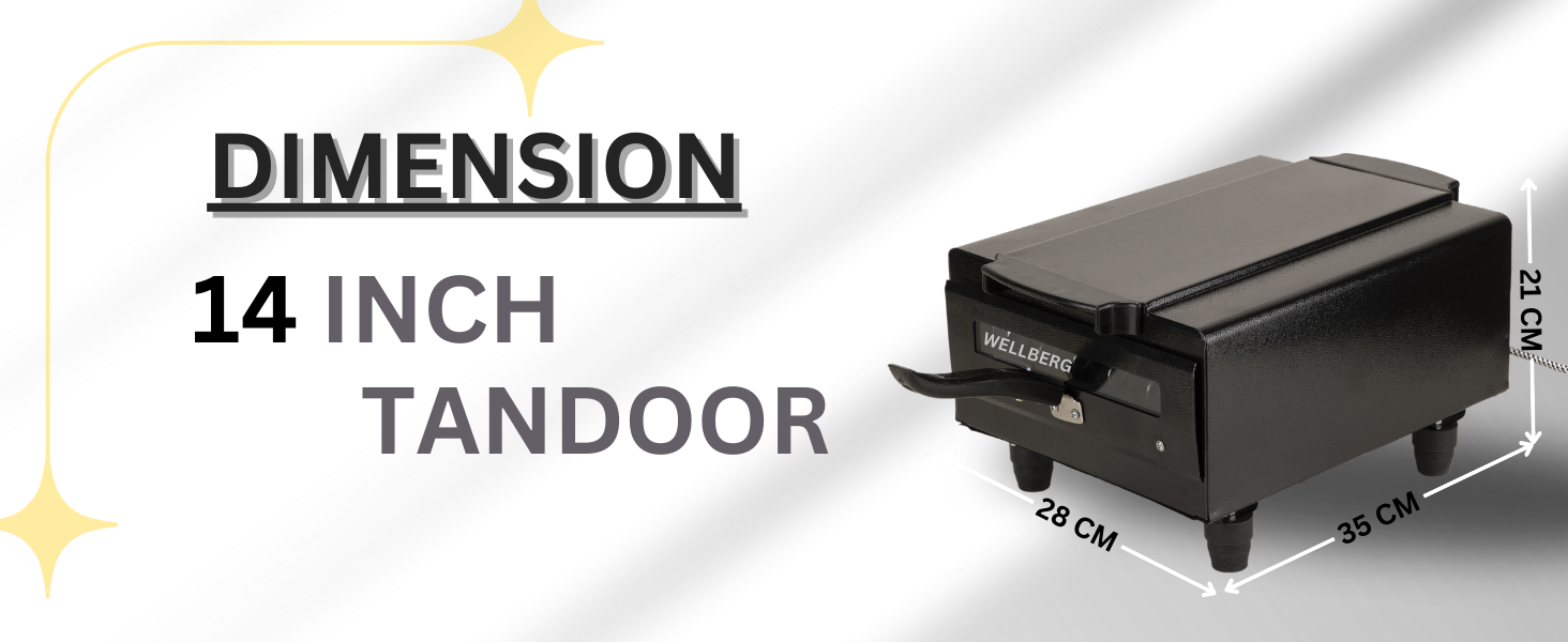 Wellberg 14 Inch Electric Tandoor Oven Dimensions.