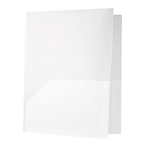 clear two pocket folder