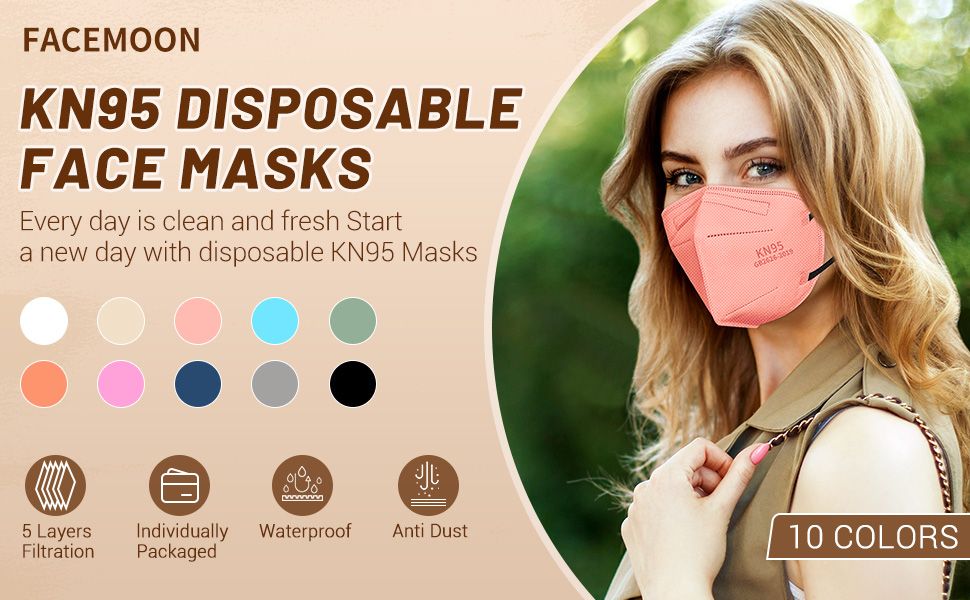 KN95 Face Masks Adults Disposable 100 Pack KN95 Masks