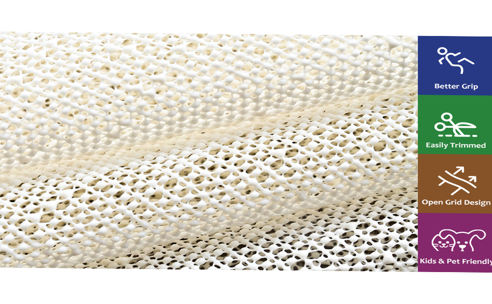 Coyacool Non Slip Rug Pads for Hardwood Floors, 3x5 Rug Pad