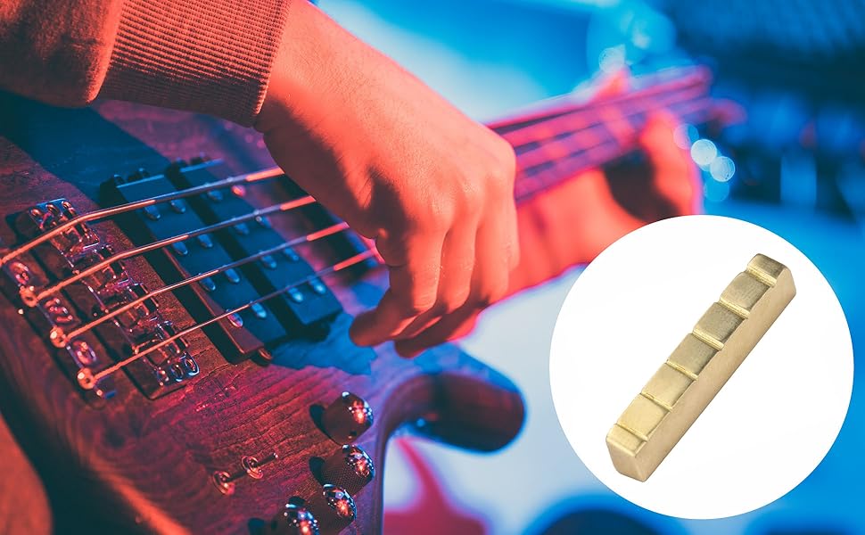 Amazon.com: 43mm 6 String Guitar Nut, Pre-Slotted Brass Nuts